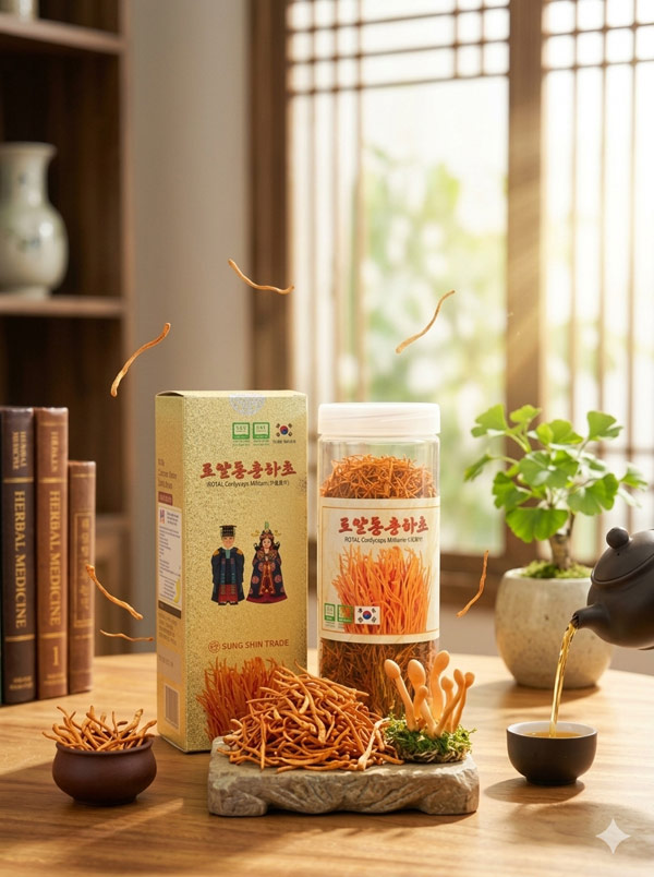 Nấm đông trùng hạ thảo sấy khô Daedong Hàn Quốc lọ 100g Nấm đông trùng hạ thảo sấy khô Daedong Hàn Quốc lọ 100g