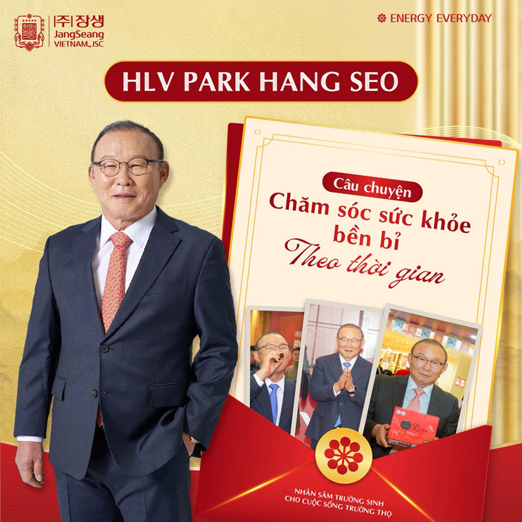 Đại sứ thương hiệu JangSeang tại Việt Nam là Park Hang Seo